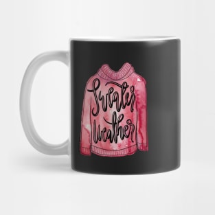 Sweater weather watercolour illustration Mug